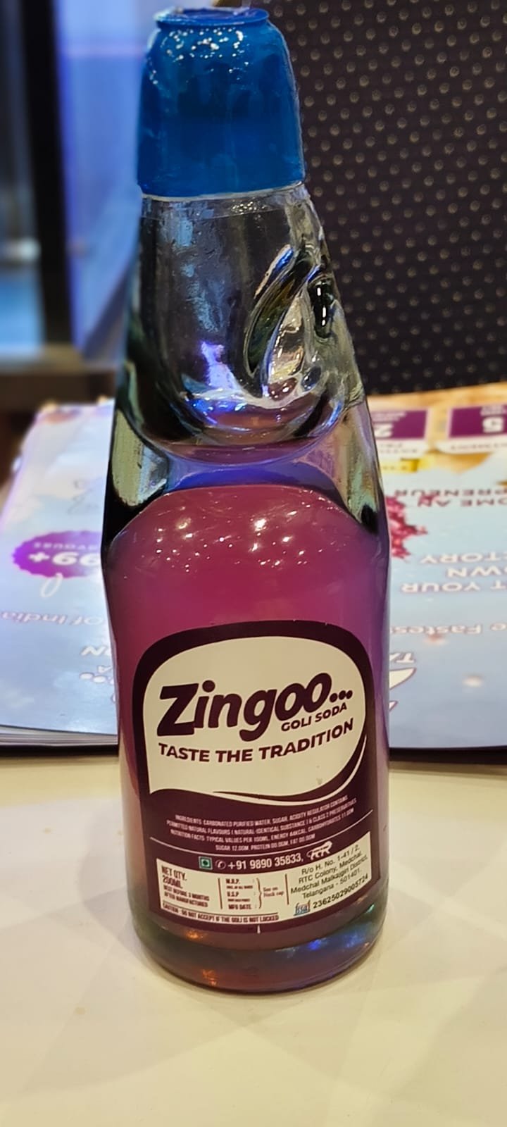 Zingoo flavored goli soda - red guava