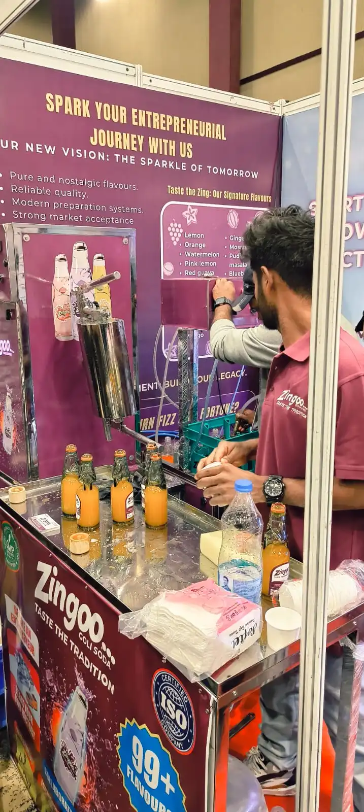Zingoo goli soda stall in hyderabad expo