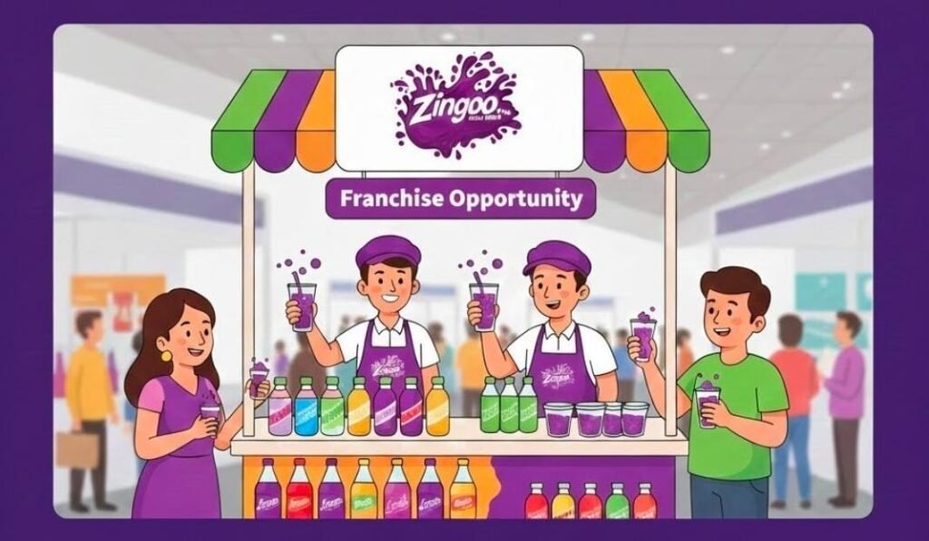 The banner showing zingoo franchise opportunity.