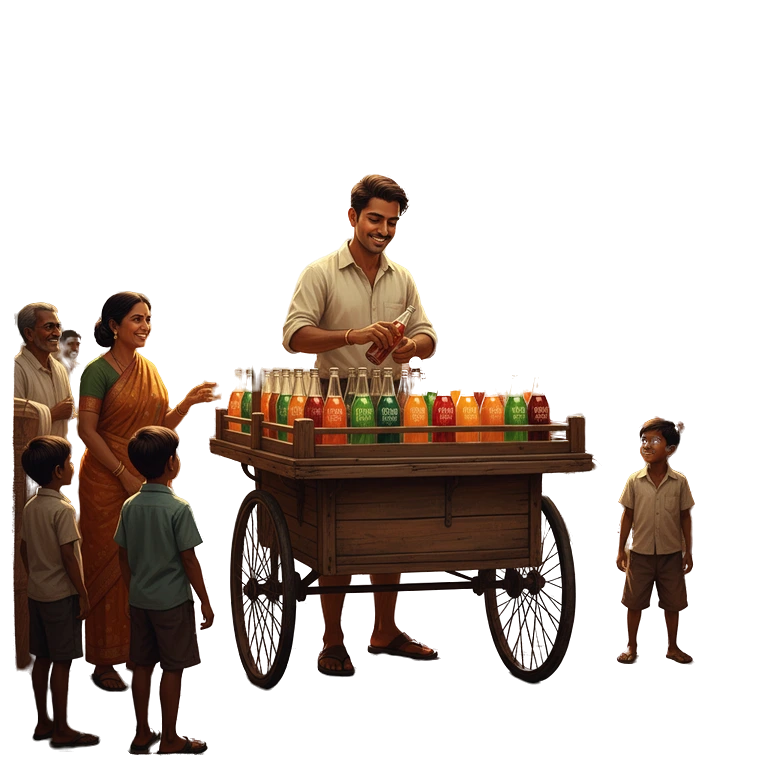 Traditional goli soda beverage in india