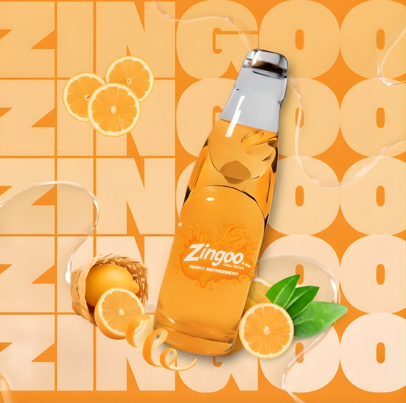 Zingoo Orange Goli Soda Flavor - Refreshing Marble Soda